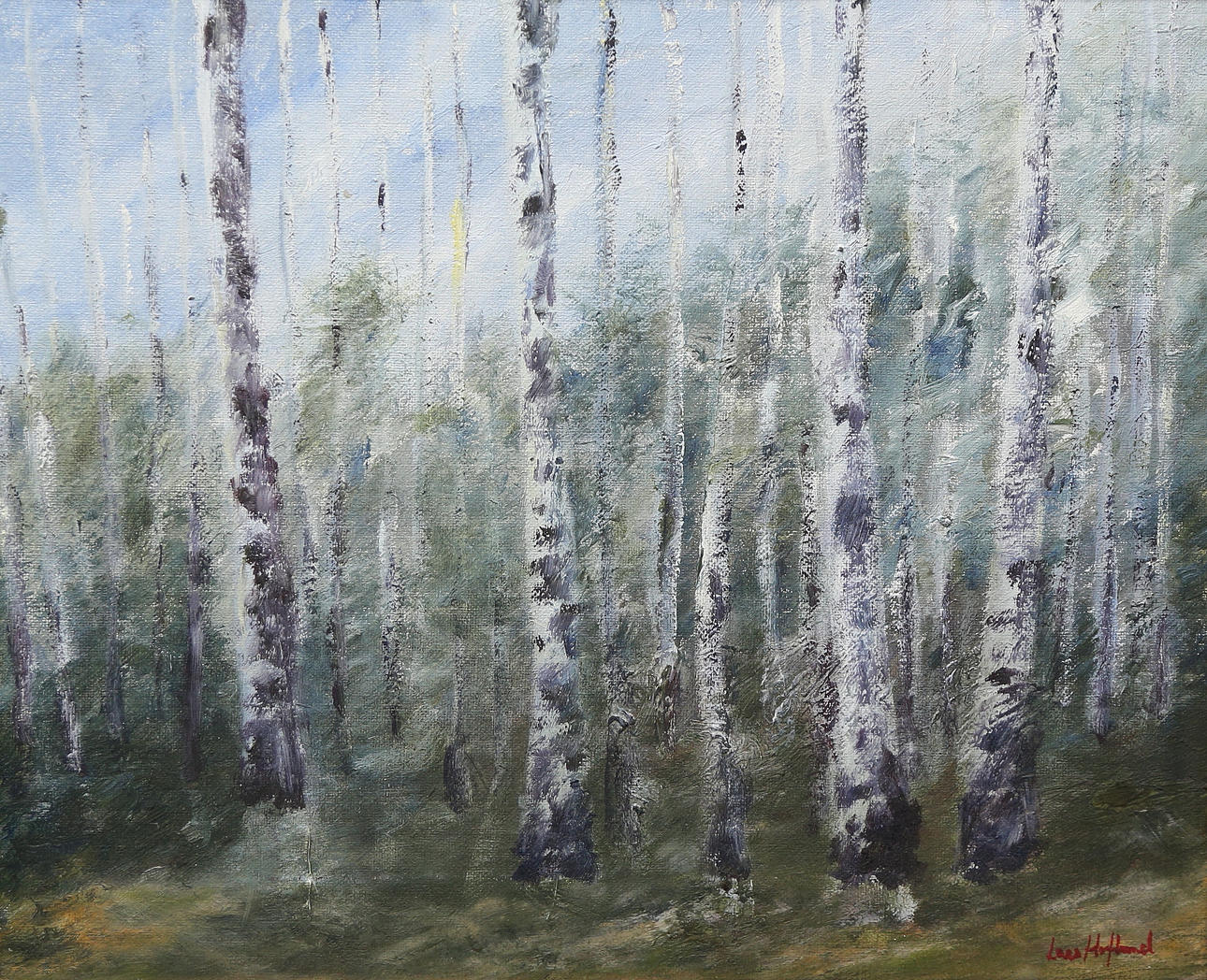 LARS HOFLUND. oil on canvas, signed.