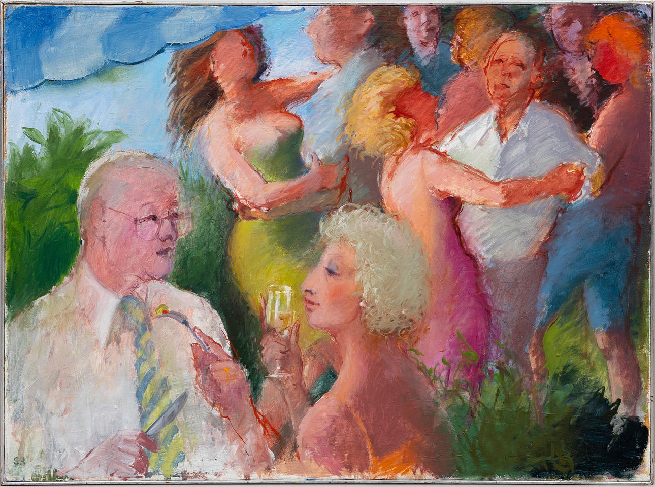 STEN OSCAR RUNDGREN. “Appetizer”, oil on canvas, monogram signed.