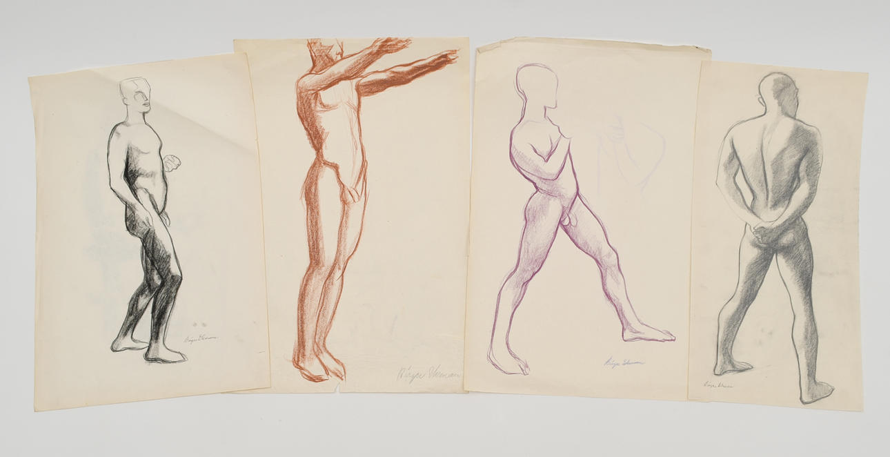 BIRGER EKMAN. Kroki drawings 4 pcs.