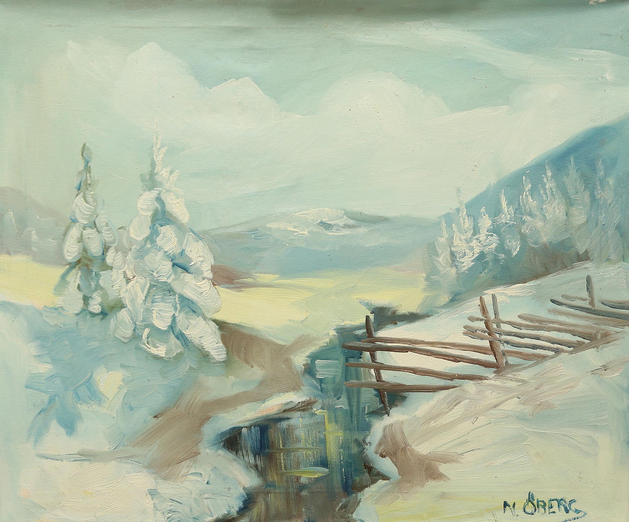 NILS ÖBERG. oil on canvas, signed.