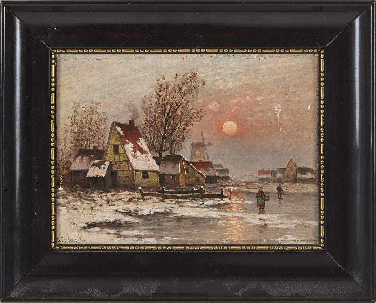 R. STEINERT, Landscape, oil on panel, signed.