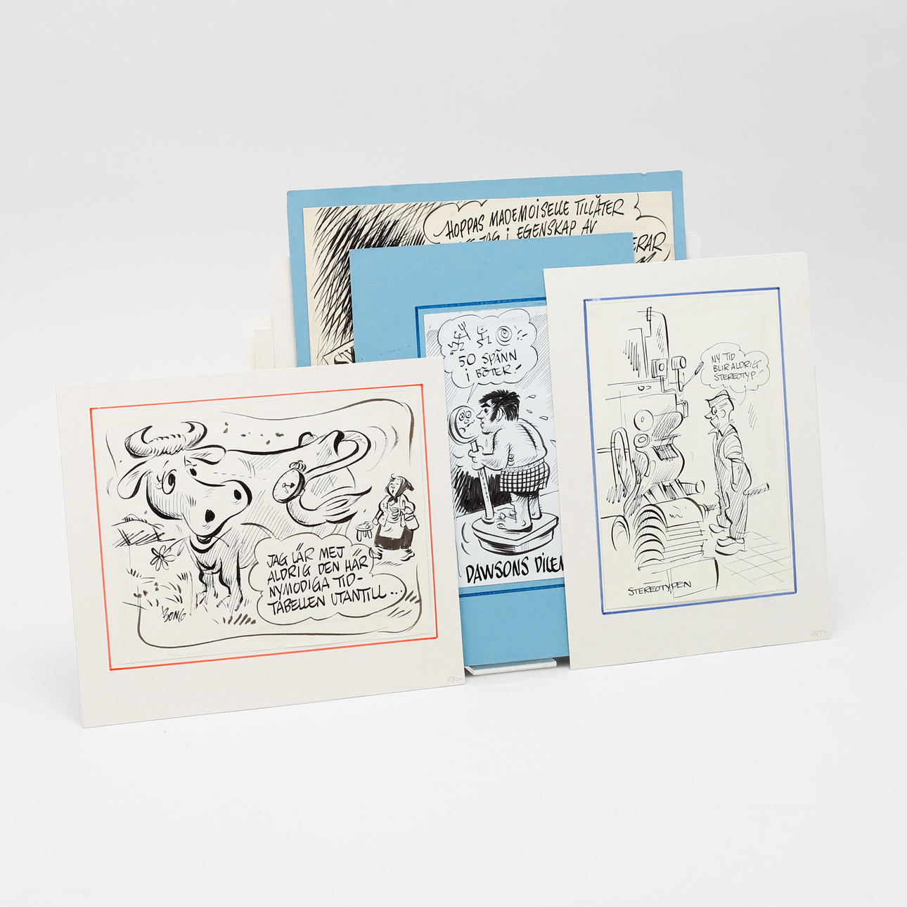 GUNNAR BONGBERG. Teckningar, 10 st, BONG.