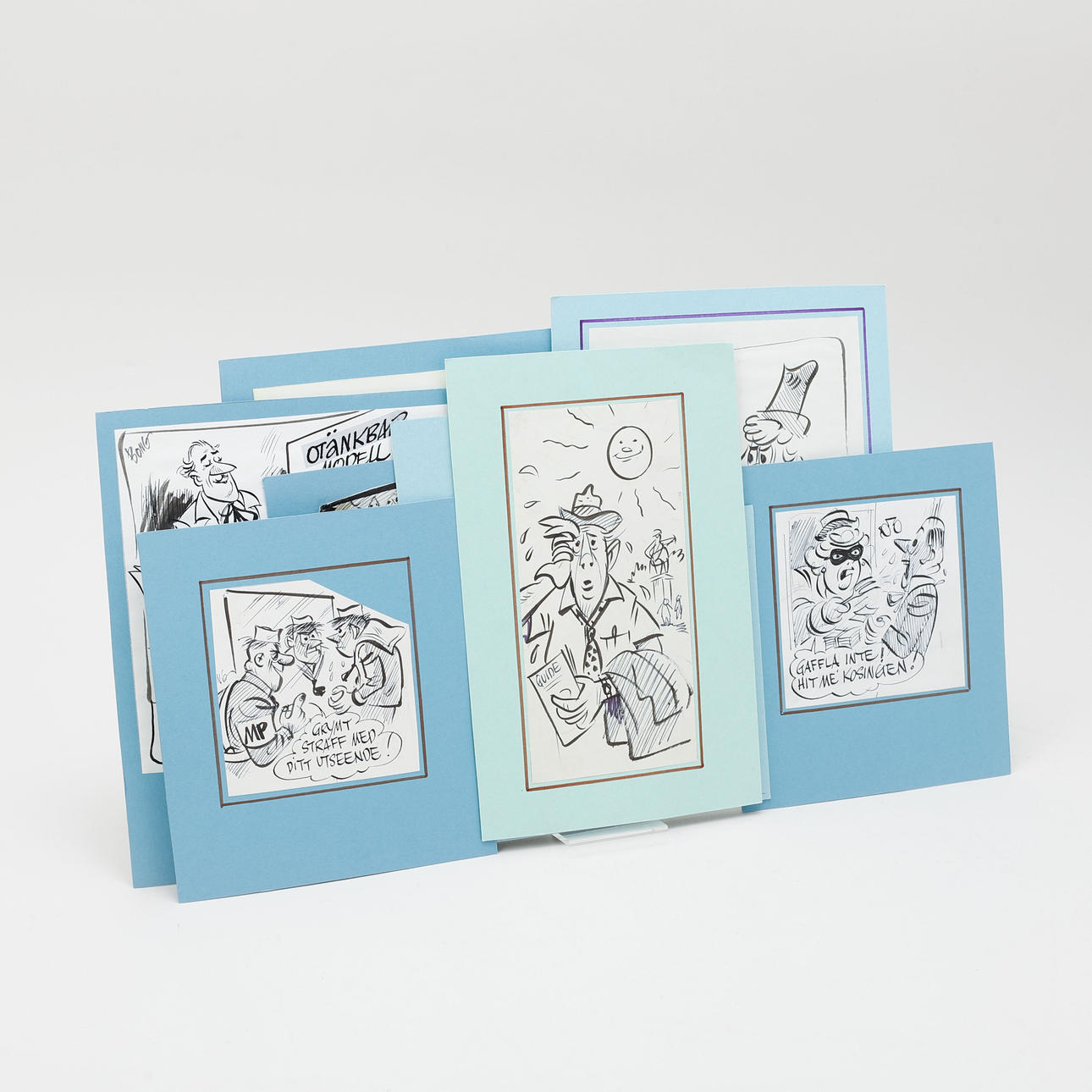 GUNNAR BONGBERG. Teckningar, 10 st, BONG.