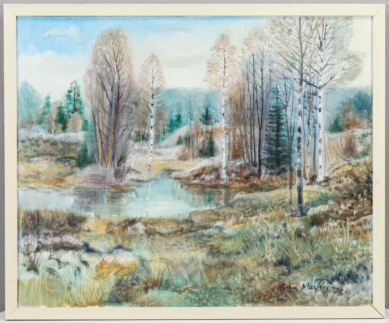 DAN MARTIN. Oil on canvas, signed 75.