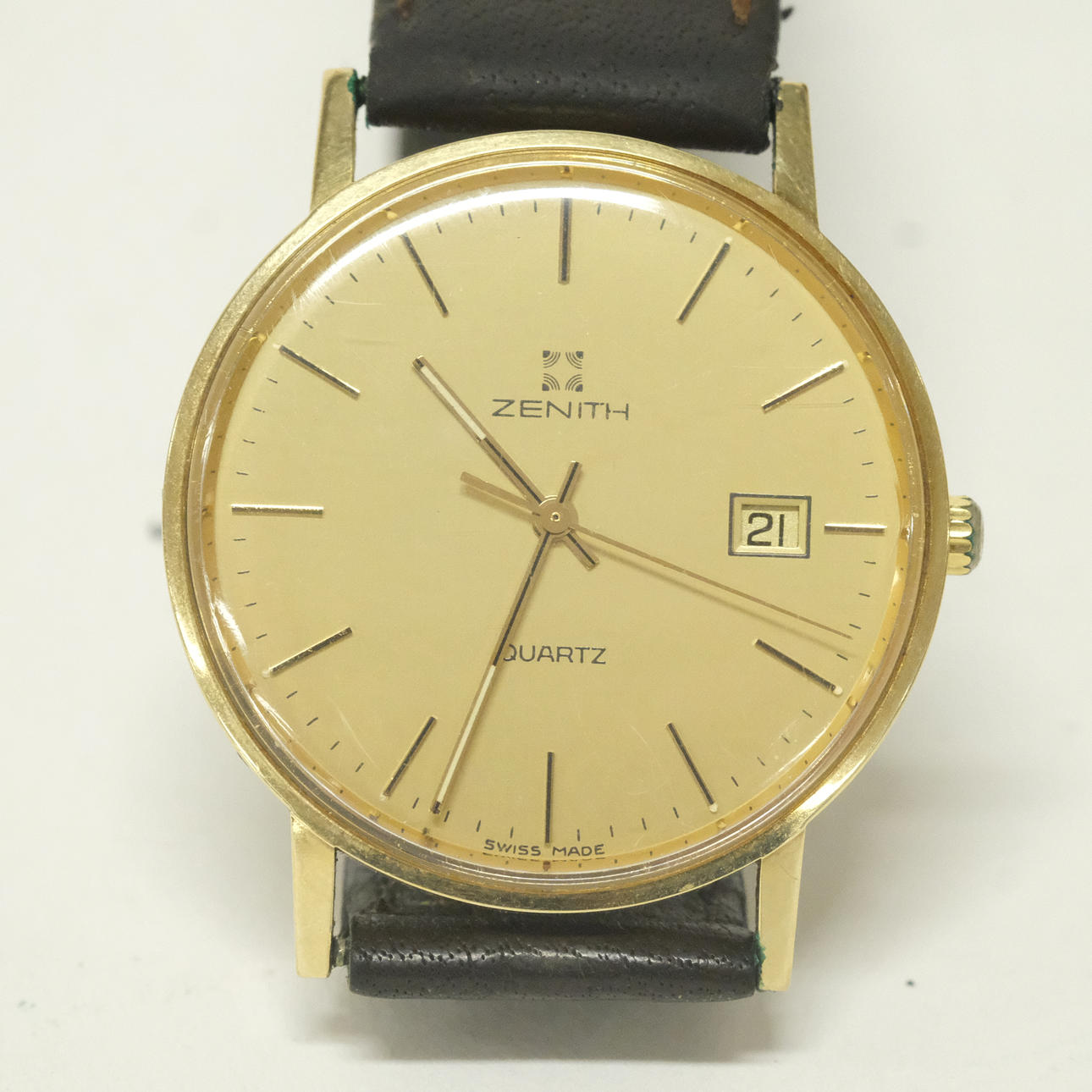 WRISTWATCH, ZENITH, QUARTZ, 14K GOLD.