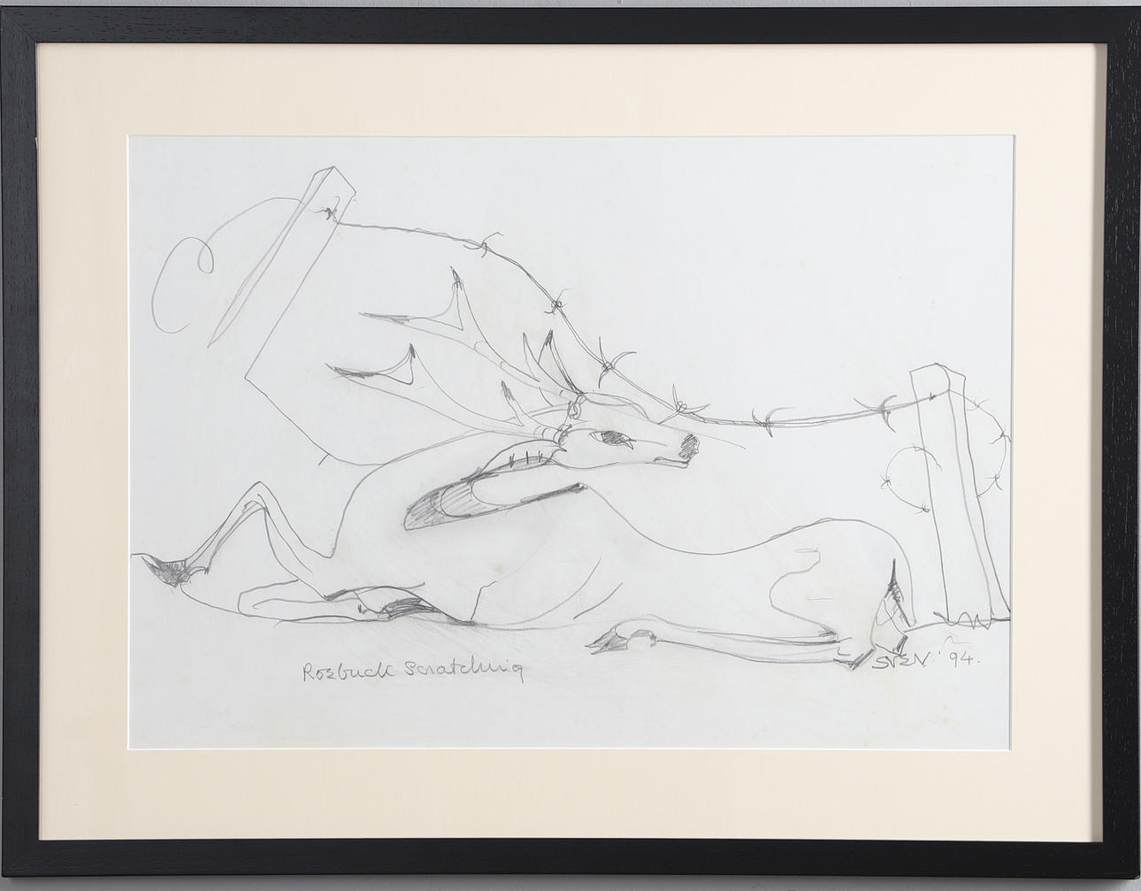 SVEN BERLIN (1911-1999). 'ROEBUCK SCRATCHING'.