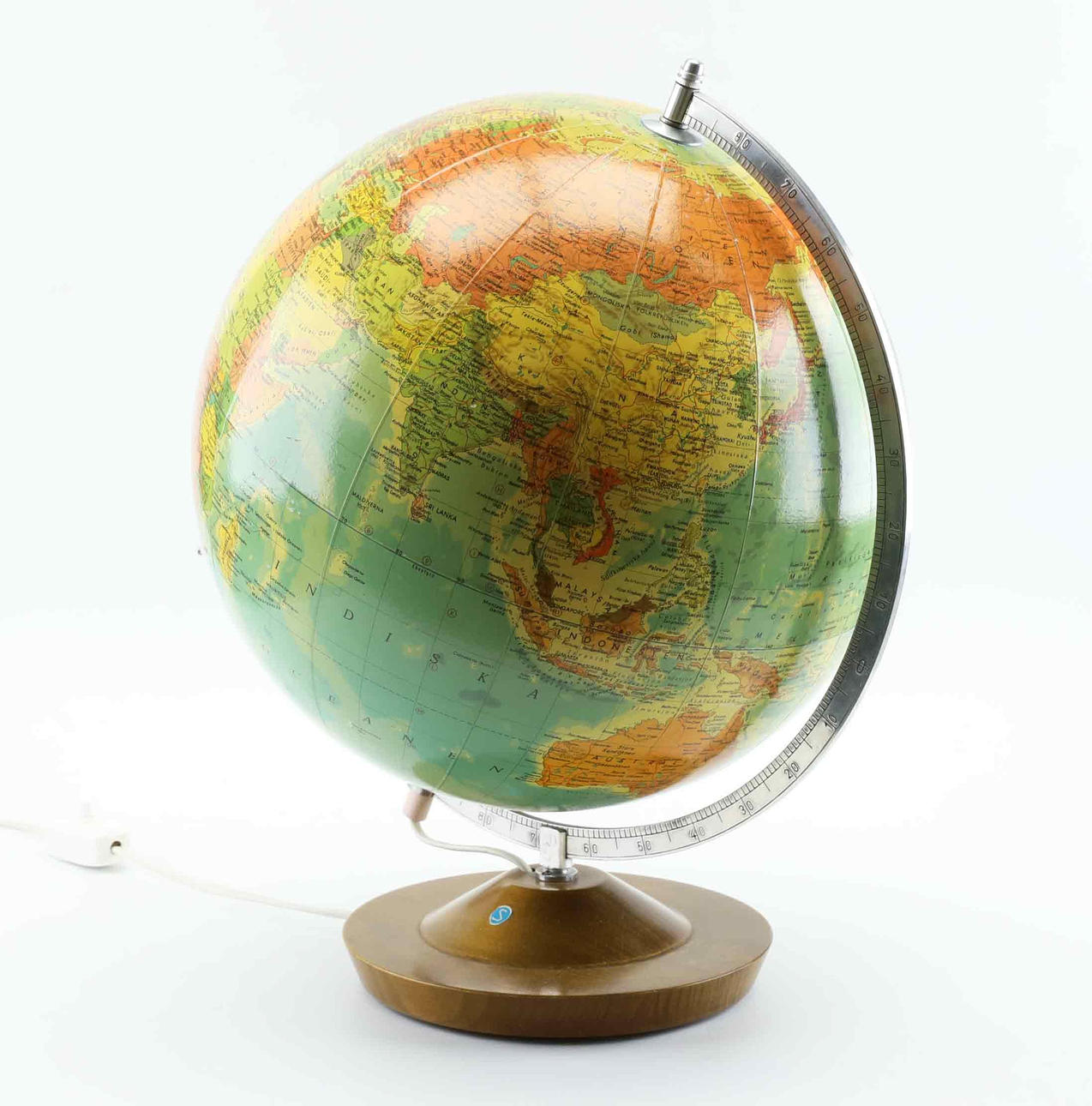 GLOBE WITH ILLUMINATION, 1950/60's.