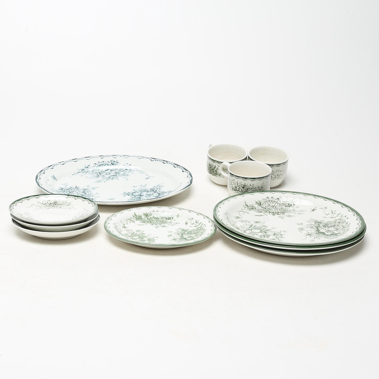 8 tableware sets, Rörstrand “Gröna Anna”.