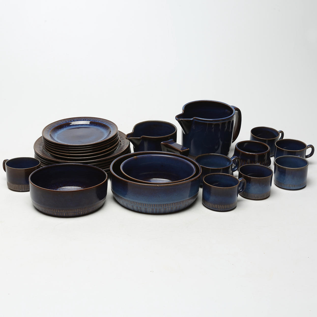 TABLEWARE PARTS, approx. 23 pcs, blue, Gefle.