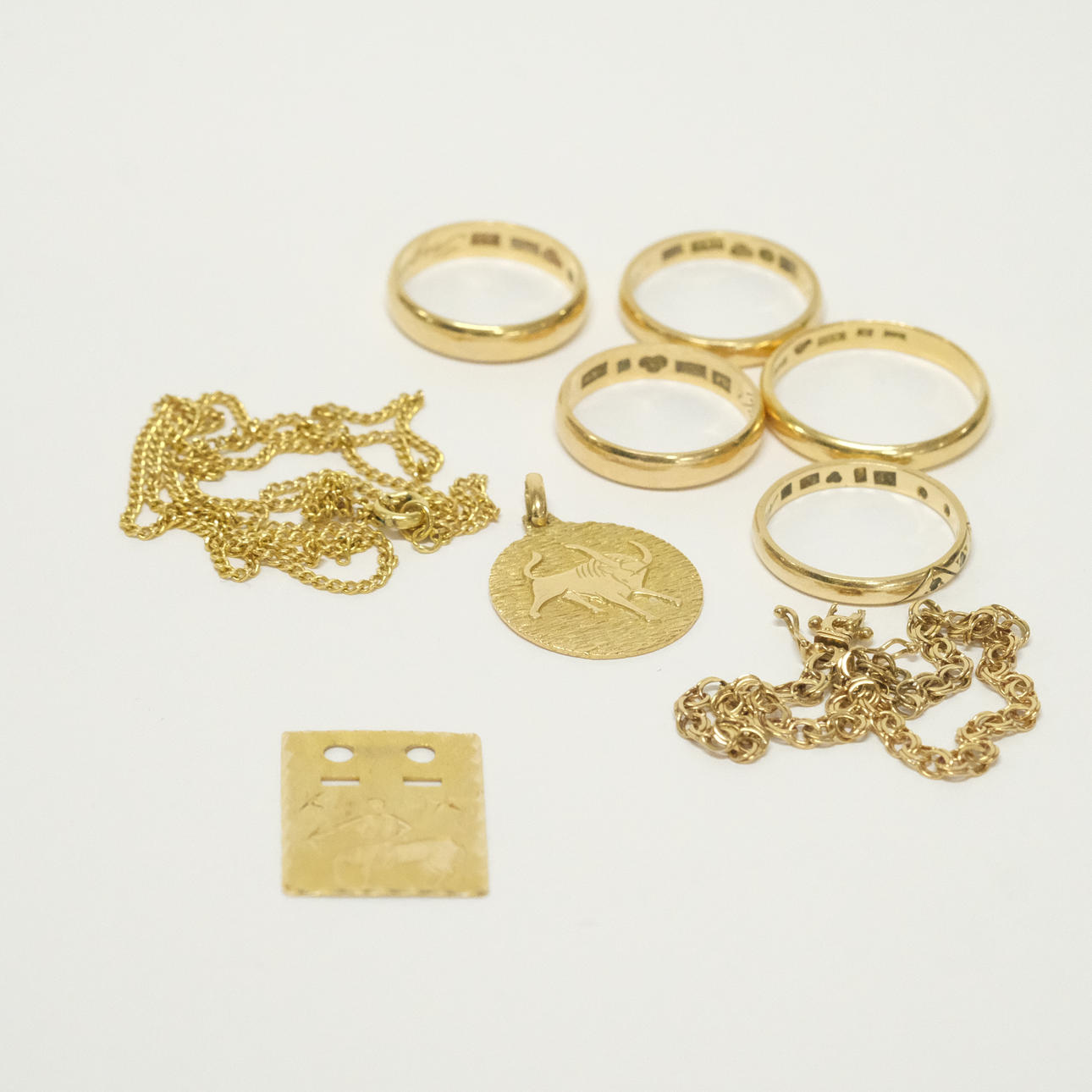 GULDDELAR, 14- OCH 18K GULD.