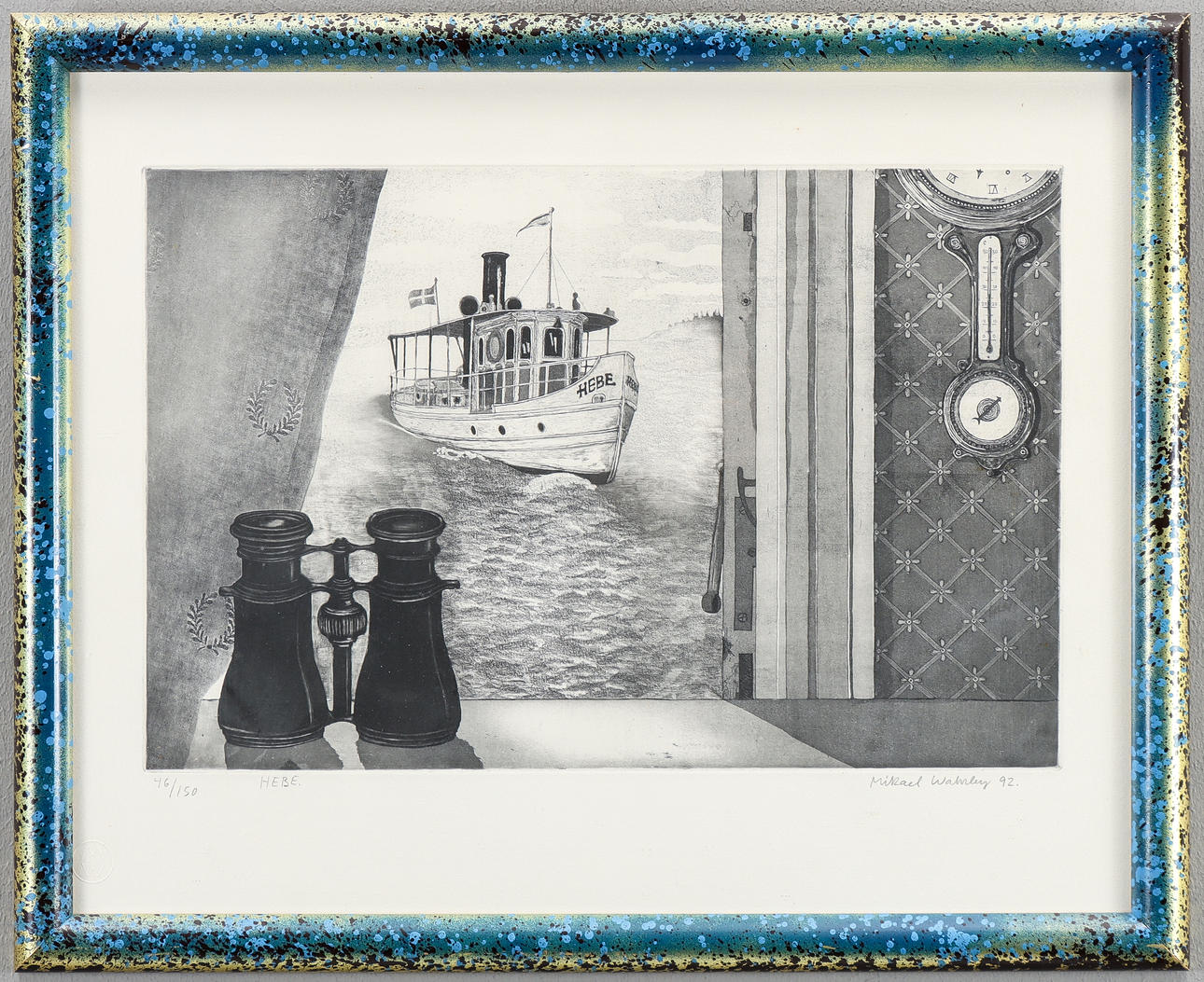 MIKAEL WAHRBY. Lithograph 46/150, signed.