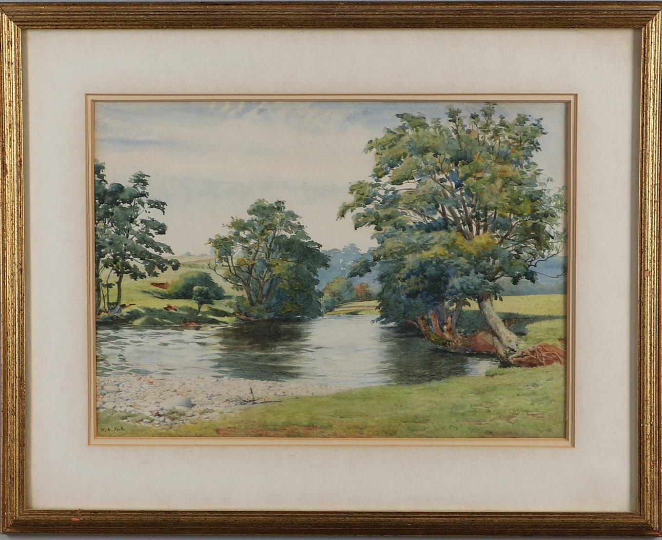 THREE 20TH CENTURY WATERCOLOURS.