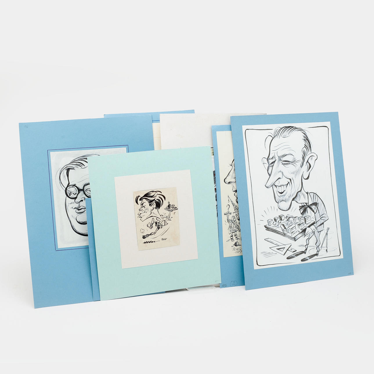 GUNNAR BONGBERG. Teckningar, 10 st, BONG.