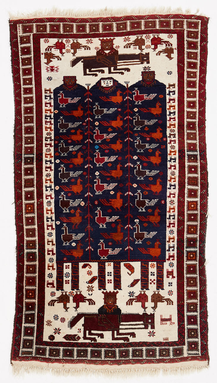 ORIENTAL RUG, figural, probably Shiraz.