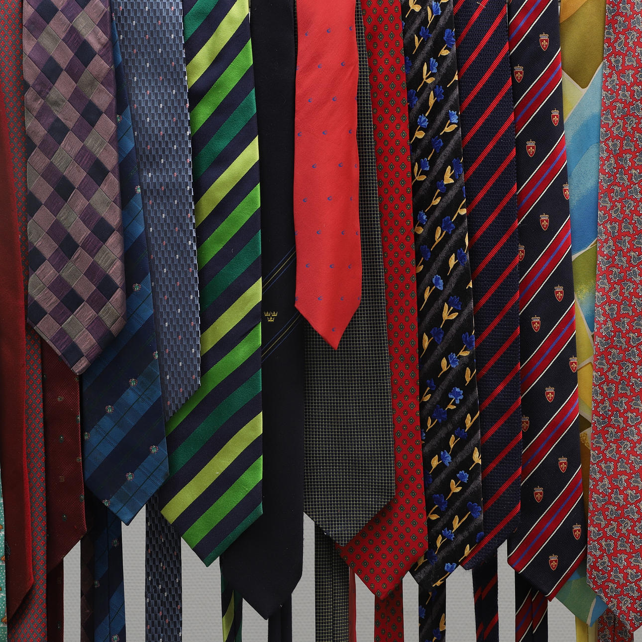 TIES, approx. 30 pcs, silk & polyester.