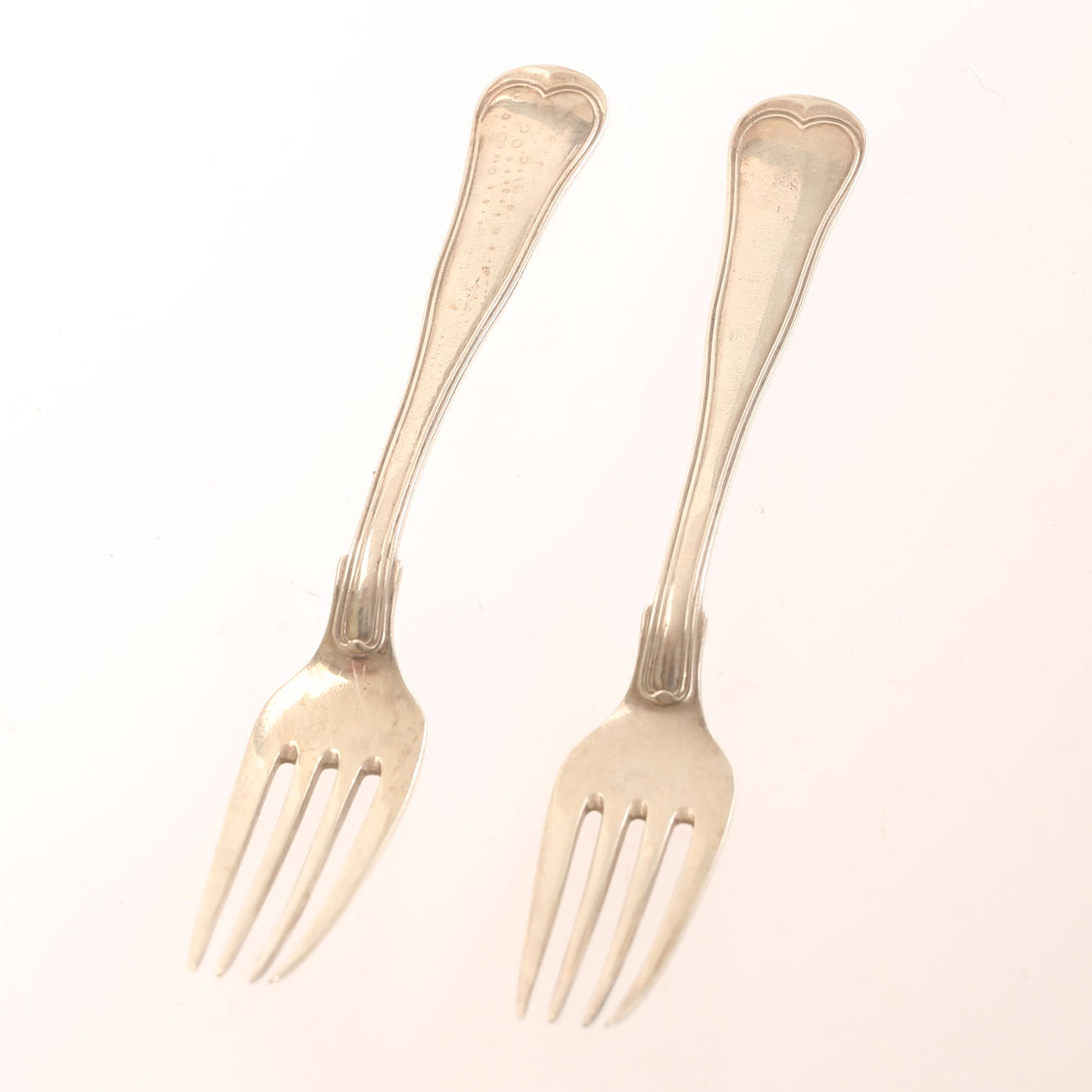 FORKS, 11 pieces, silver.