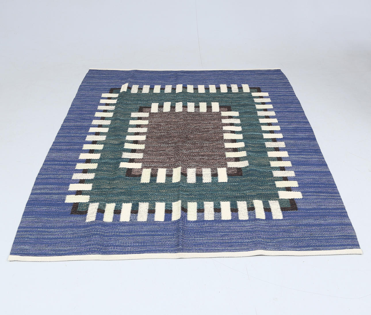 A Swedish wicker carpet, 1950s/60s.