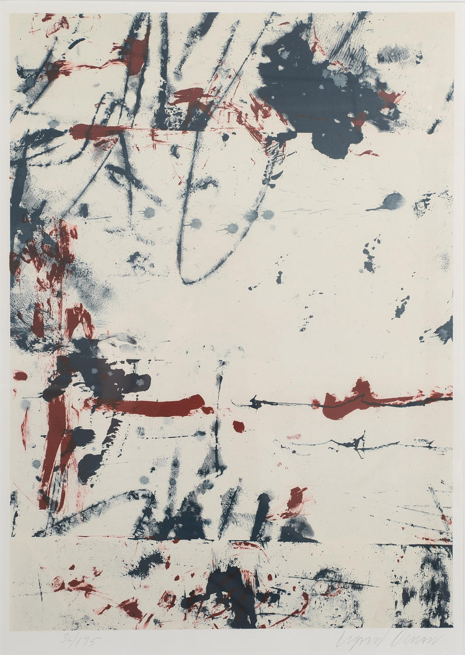 SIGVARD OLSSON. Abstract composition, lithograph in colours, signed.