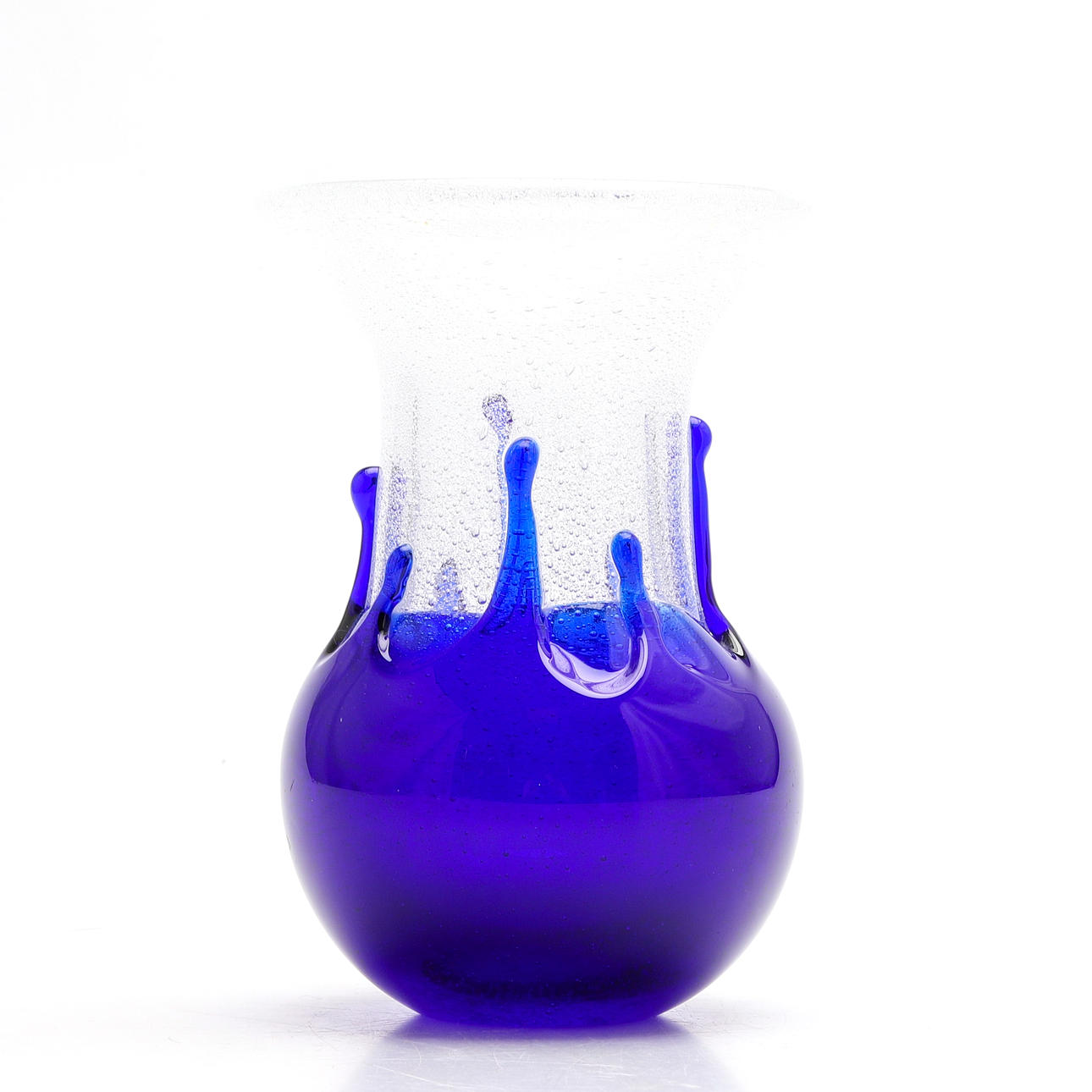 A glass vase, Czechoslovakia.