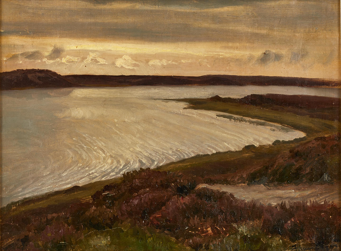 OIDENTIFIERAD KONSTNÄR. Coastal landscape, signed, oil on canvas.