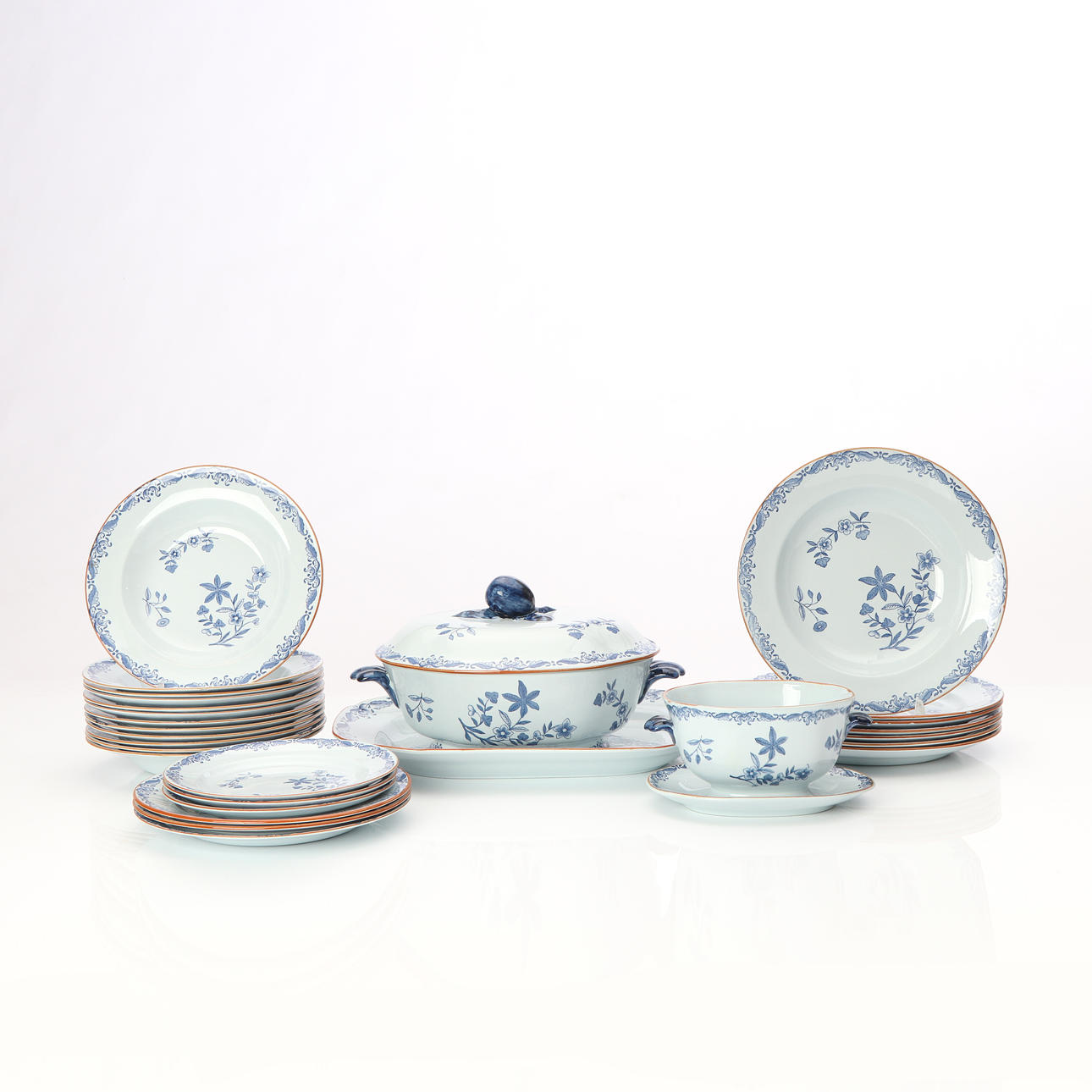 OSTINDIA, TABLEWARE PARTS, 28 PCS. Flintware. Rörstrand.