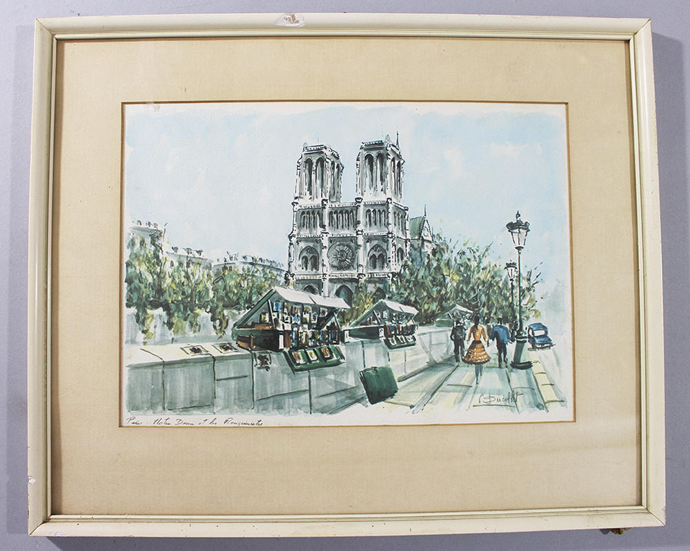 UNBEKANNTER KÜNSTLER. Notre Dame, Graphik.