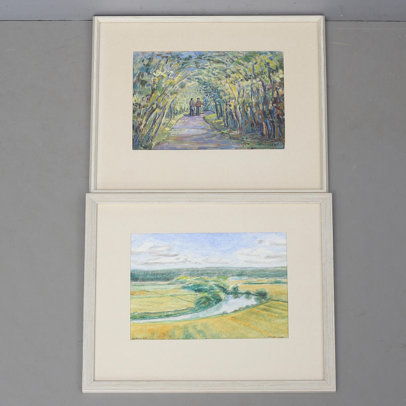 PAUL LAGER. Two watercolours, signed and dated.