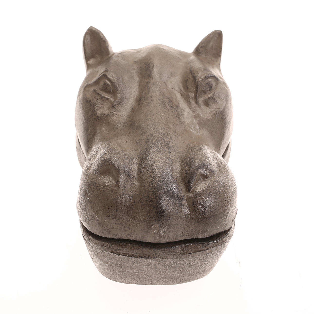 ASK i form av flodhäst, gjutjärn, samtida.