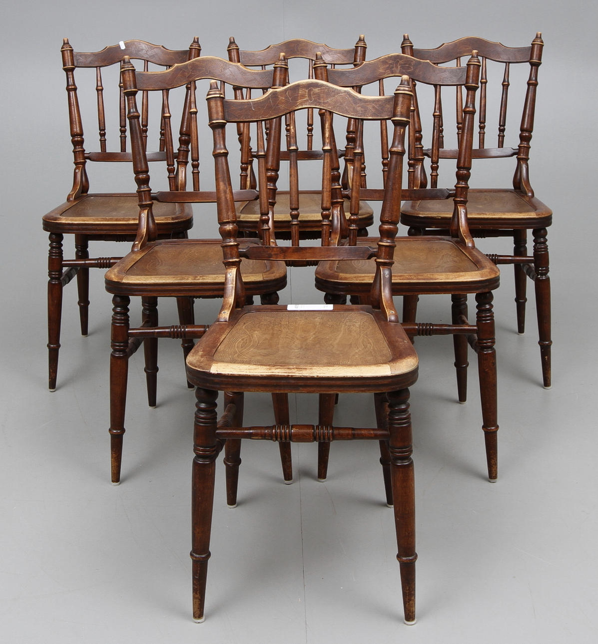 PINNSTOLAR 6 st. C:a 1900.