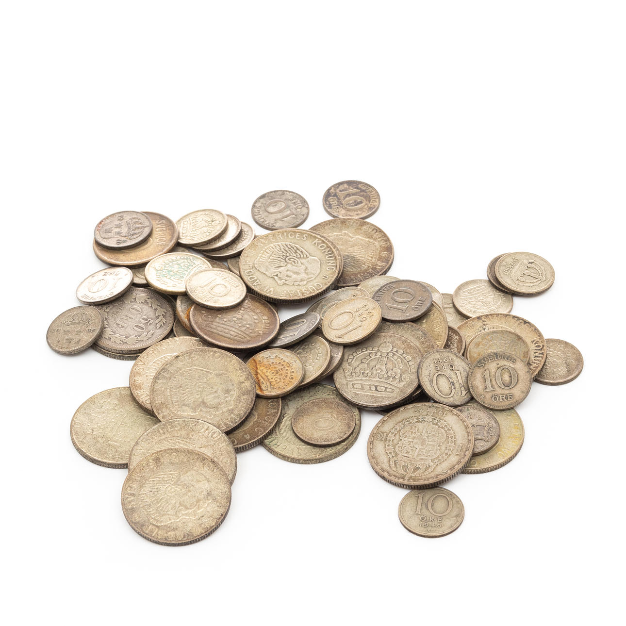 SWEDISH SILVER COINS, 20th century.