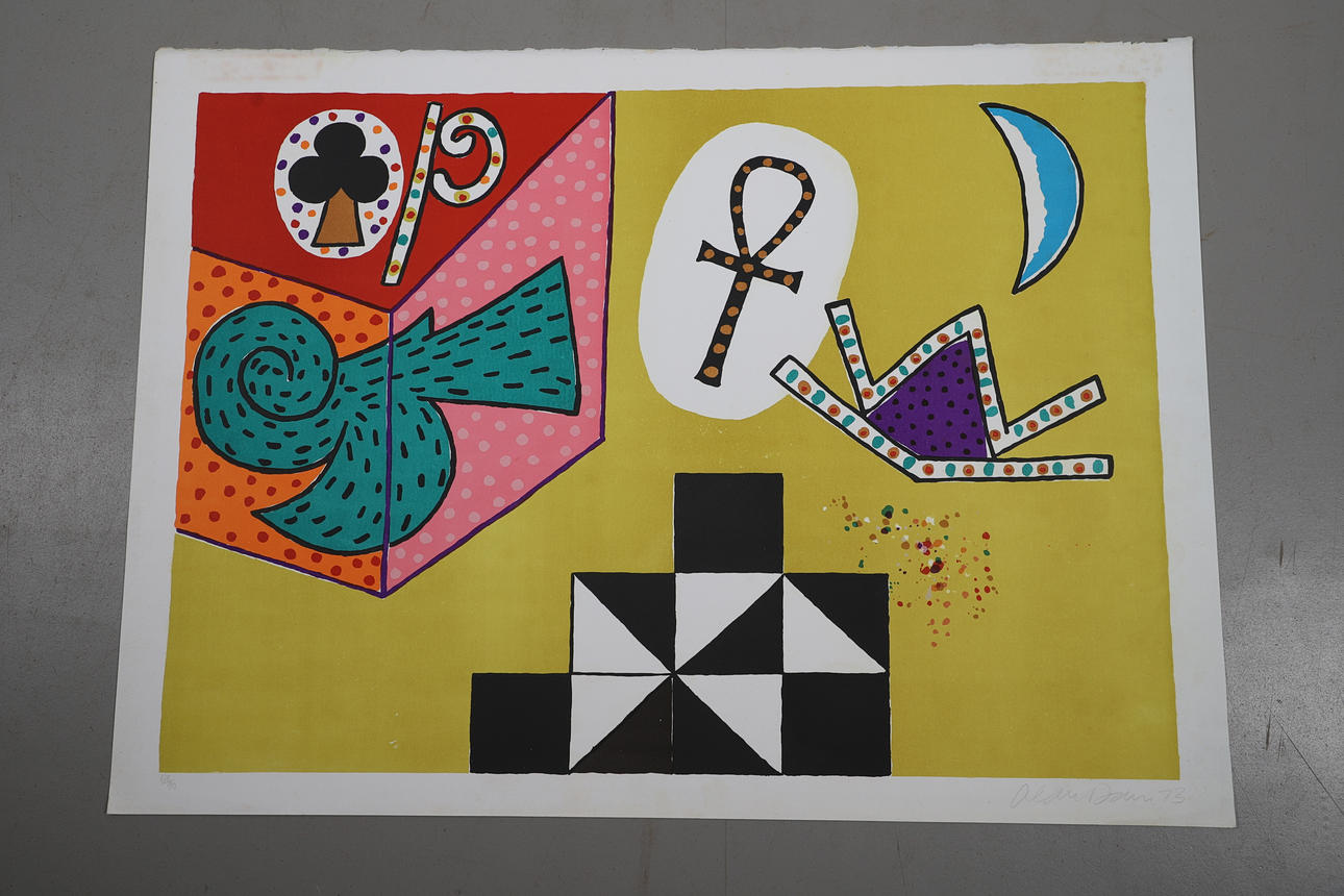 ALAN DAVIE (1920-2014). 'BIRD THROUGH WALL' 1973.