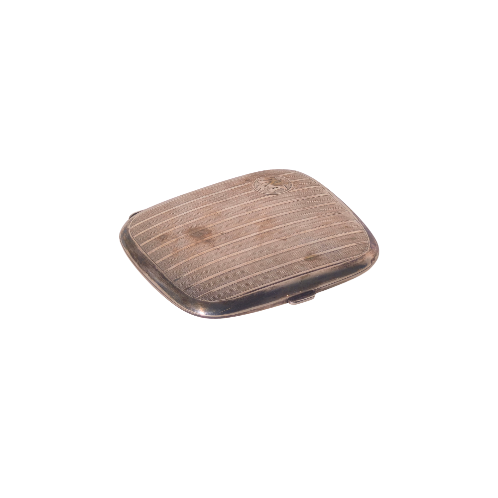 800 PUNCHED SILVER CIGARETTE CASE.