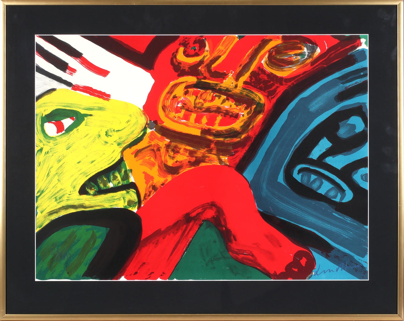 BENGT LINDSTRÖM. Composition with figures, lithograph, signed and numbered 23/180.