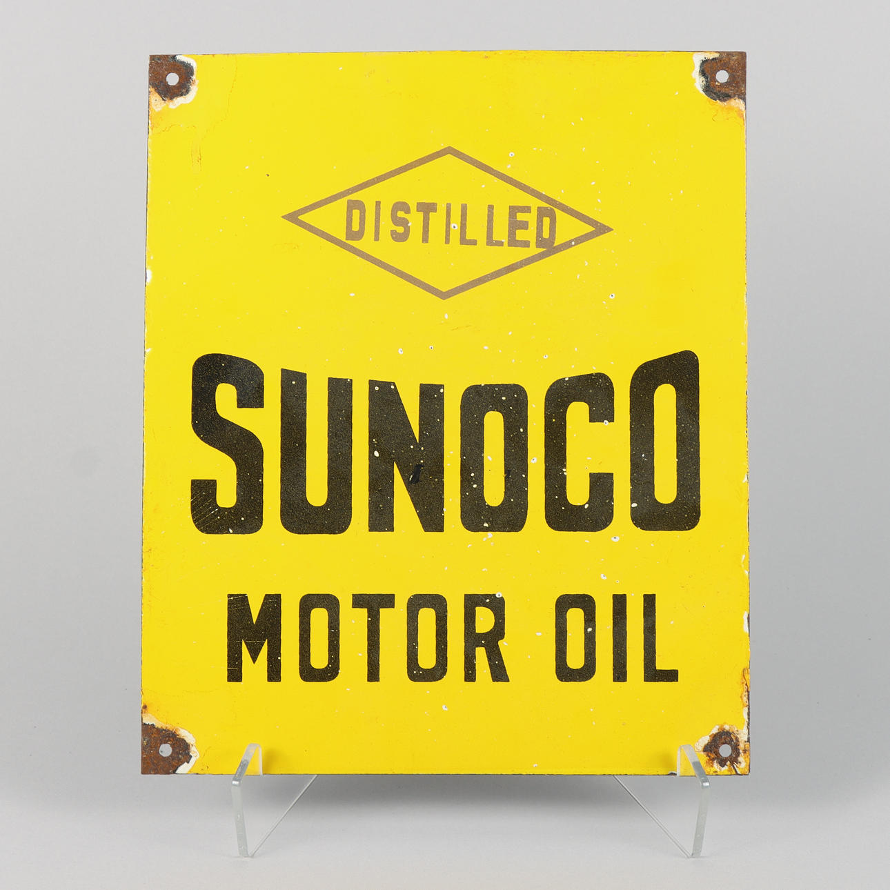 SIGN enameled sheet.