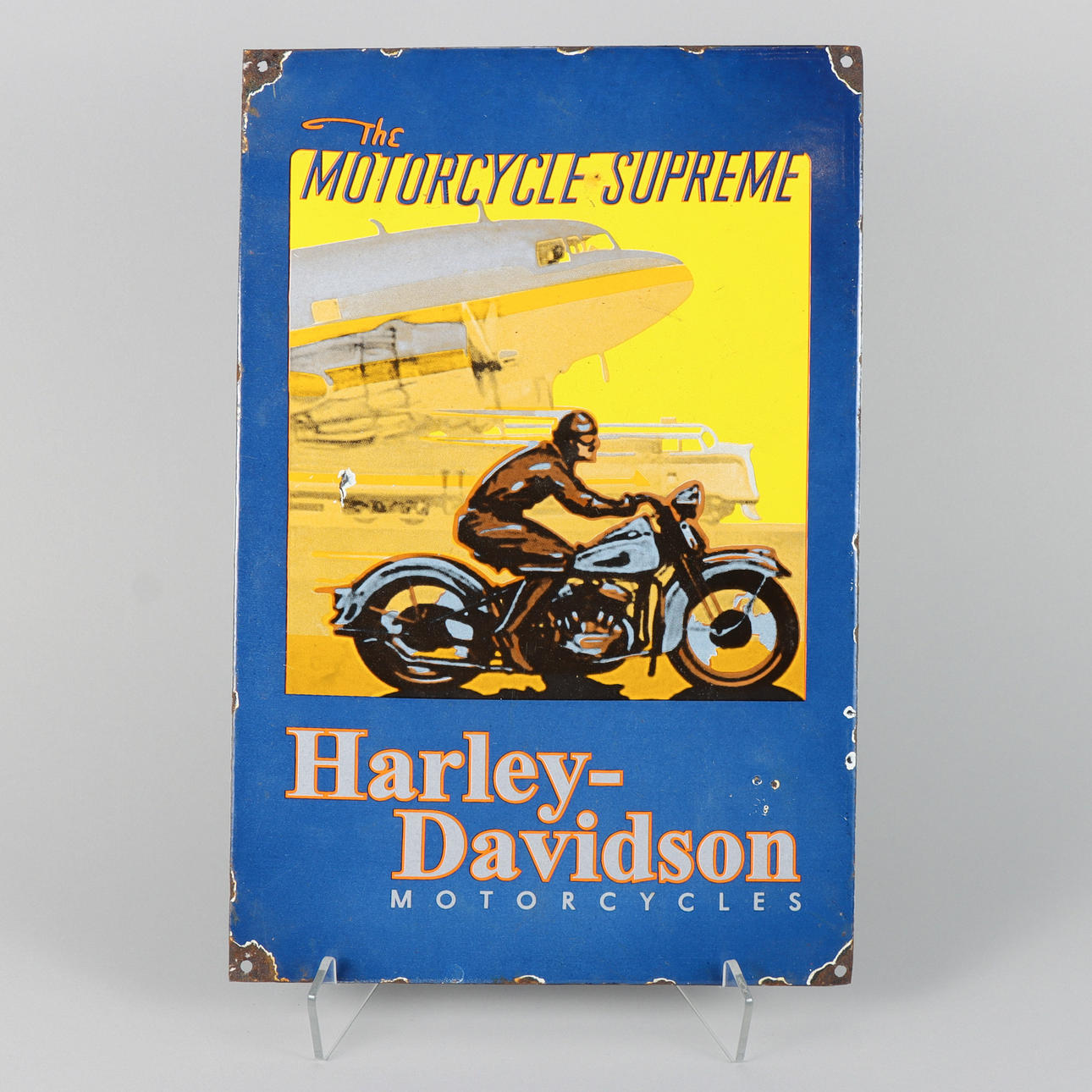 SIGN enameled sheet.