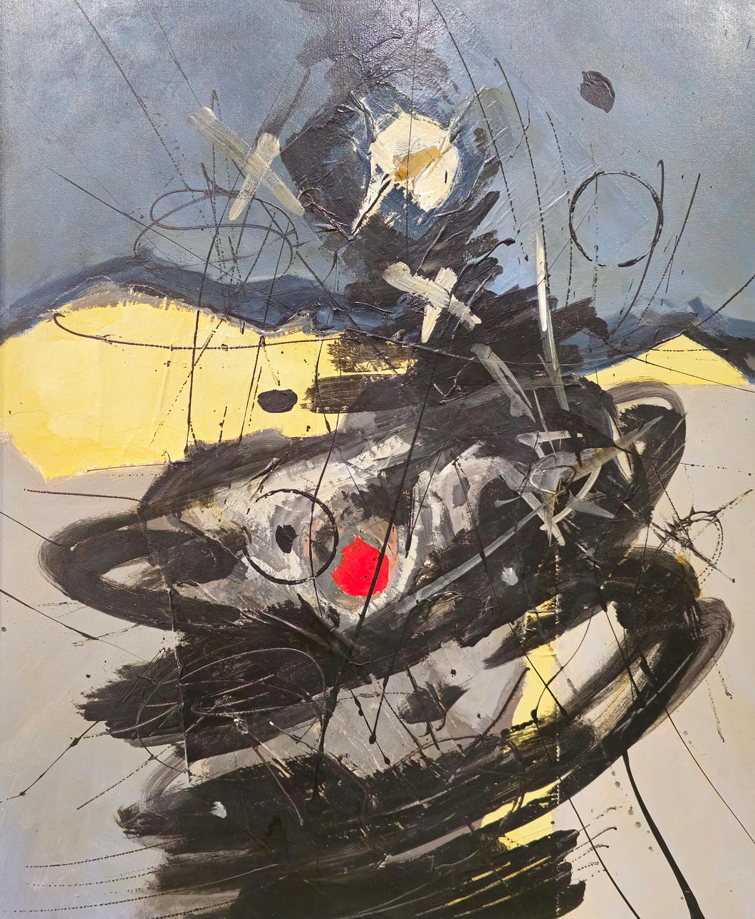 ABSTRACT COMPOSITION. OIL ON CANVAS.