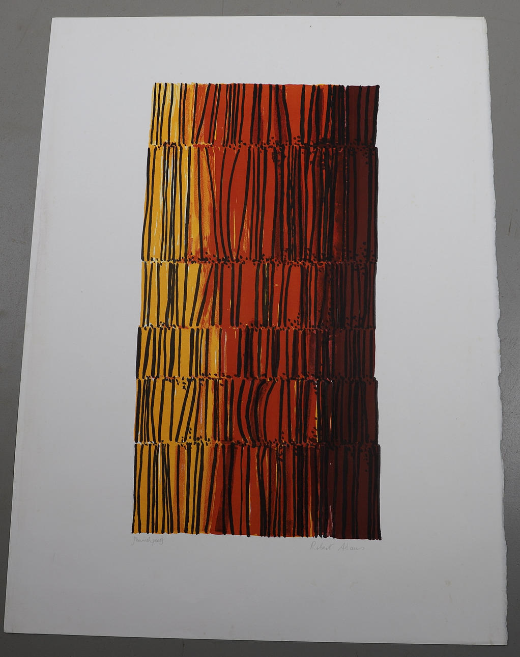 ROBERT ADAMS (1917-1984). SCREEN FORM (1973), PENWITH PROOF.