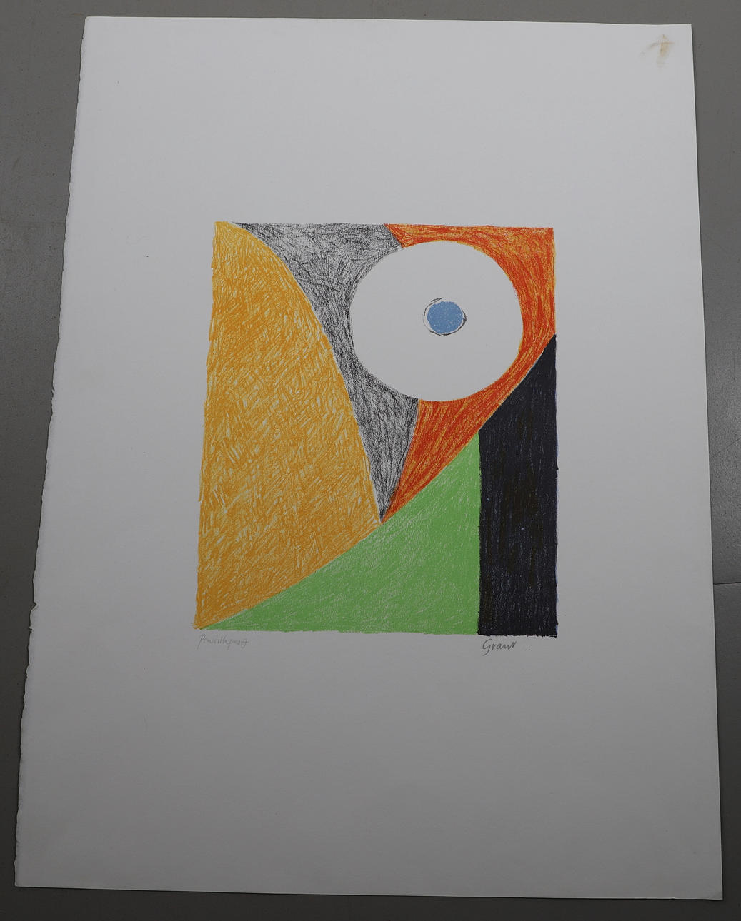 DUNCAN GRANT (BRITISH, 1885-1978). 'INTERIOR', PENWITH PROOF.