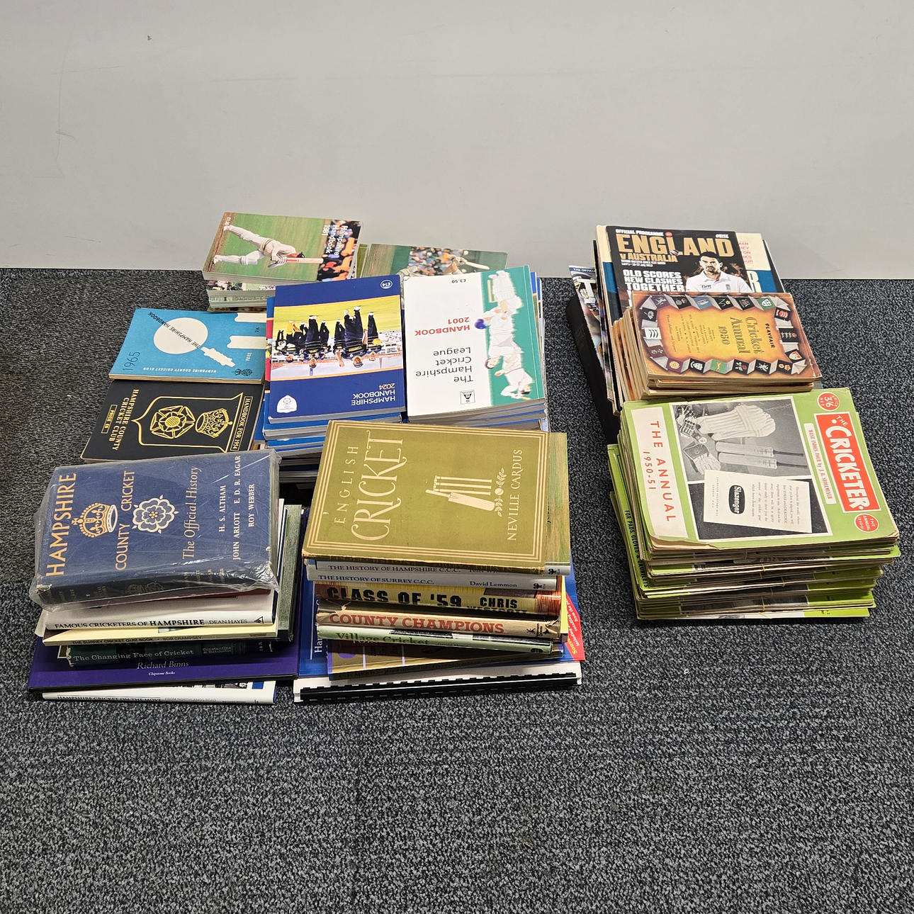 ENGLISH COUNTY CRICKET BOOKS ETC.