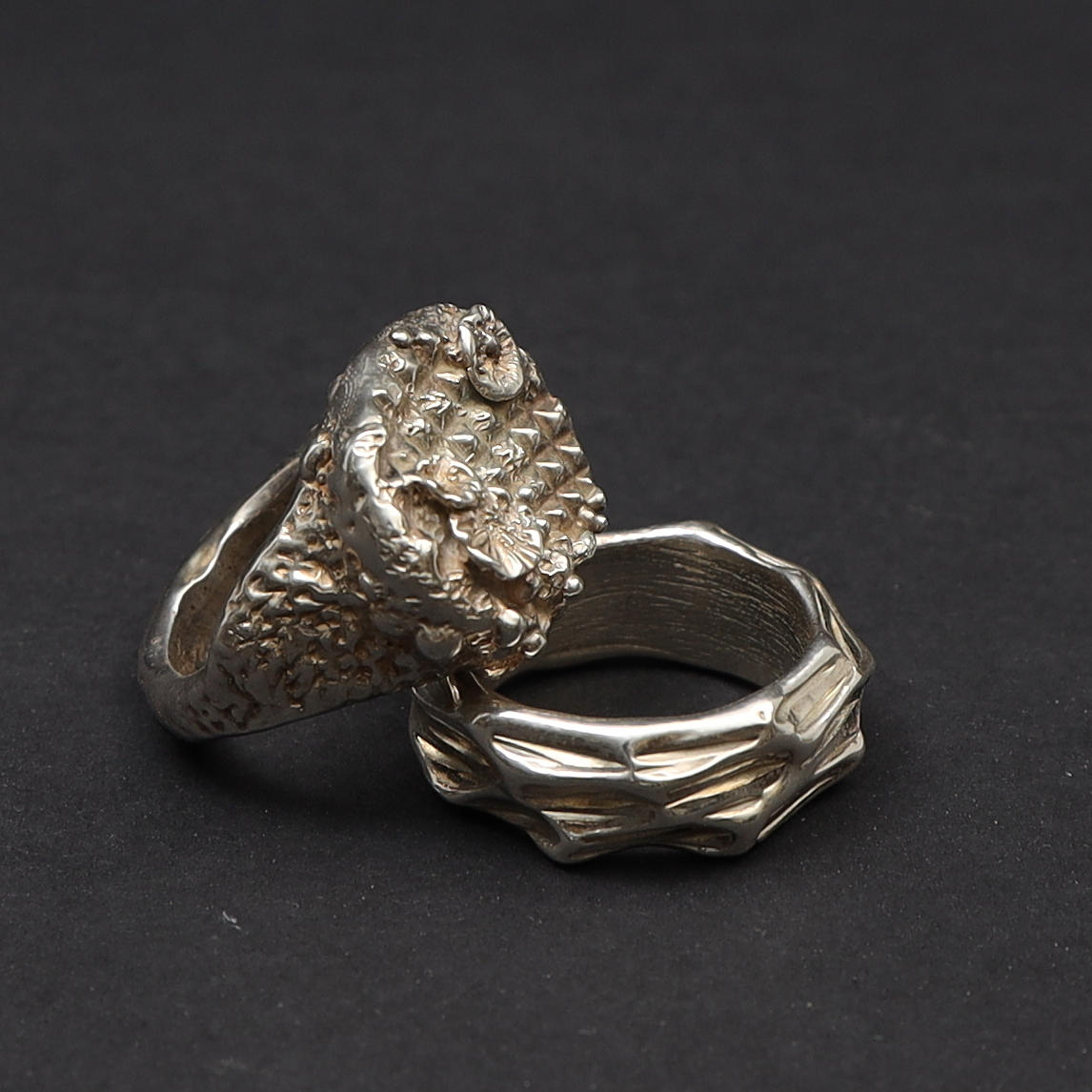 FRIDA LENNE. Rings 2pcs, sterling silver.