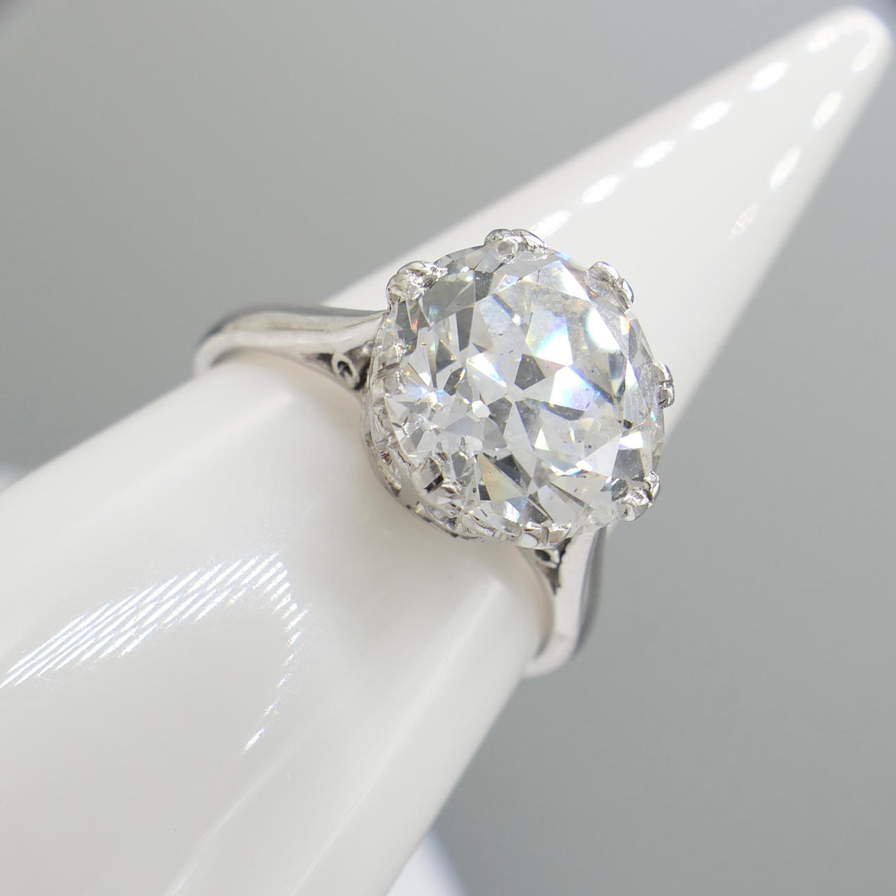 4.40 CARAT DIAMOND solitaire ring.