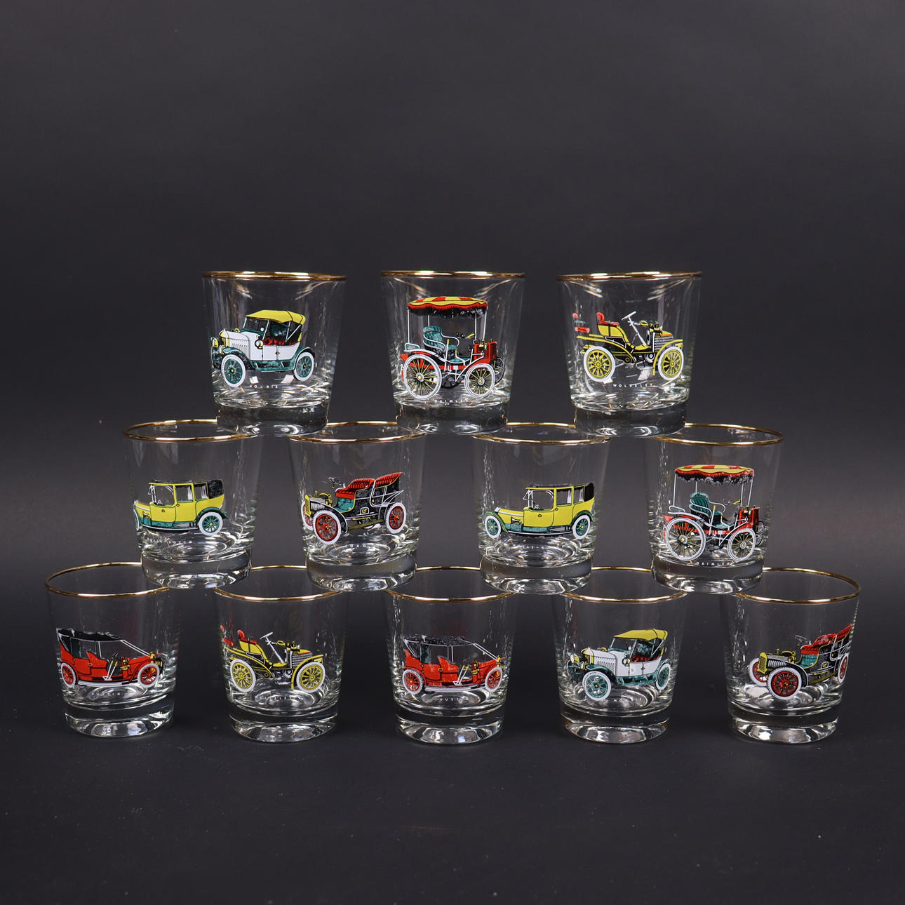 WHISKYGLAS, med bildekor, 12 st.