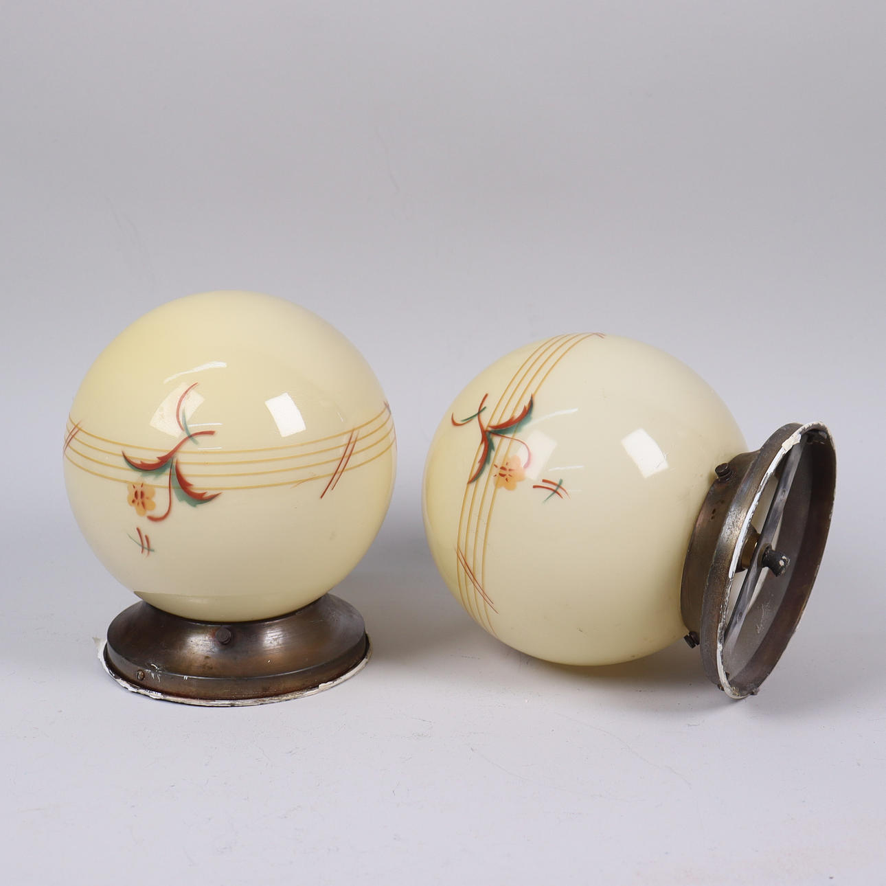 CEILING LAMPS, functional, 1930's, 1 pair.