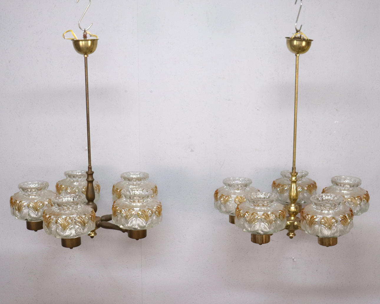CEILING LAMP, Ivars, brass and glass, 1 pair.