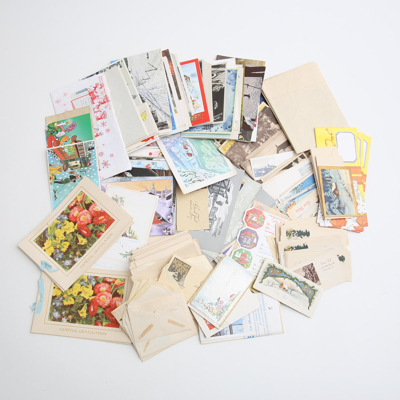 JULKORT/GRATULATIONSKORT, stort parti, 1900-tal.