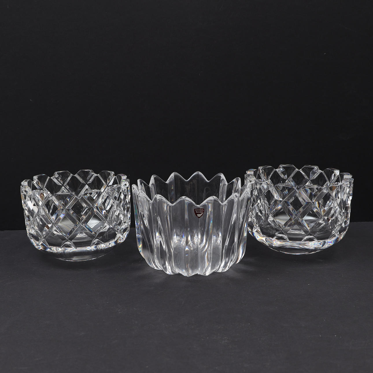 BOWLS 3ST, Orrefors, Sofiero, Fleur.