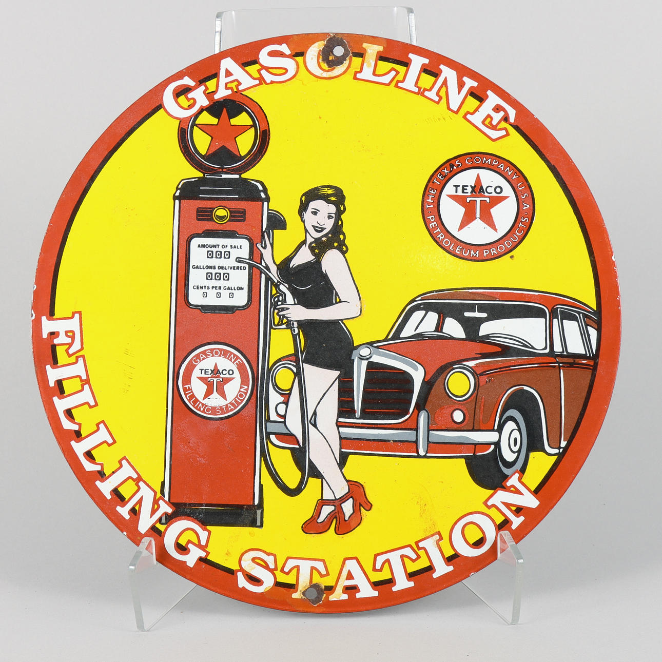 SIGN enameled sheet.