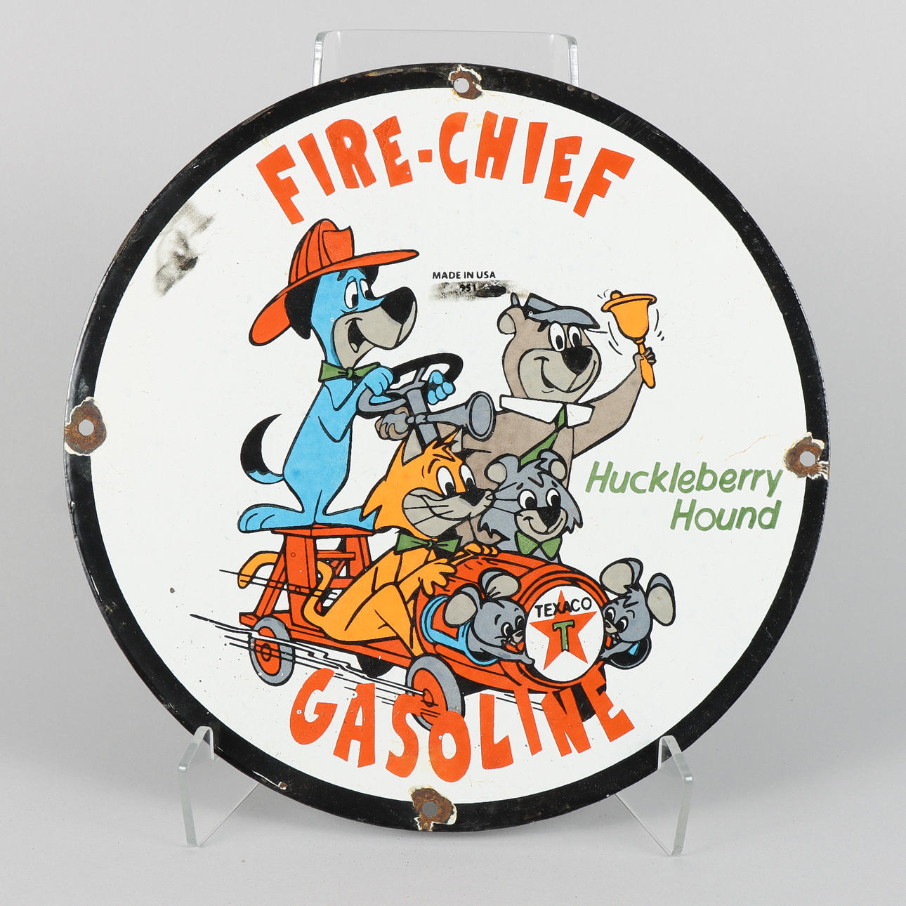 SIGN enameled sheet.