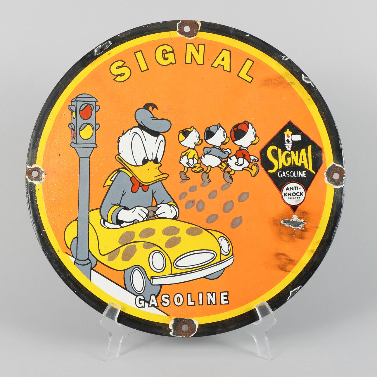 SIGN enameled sheet.