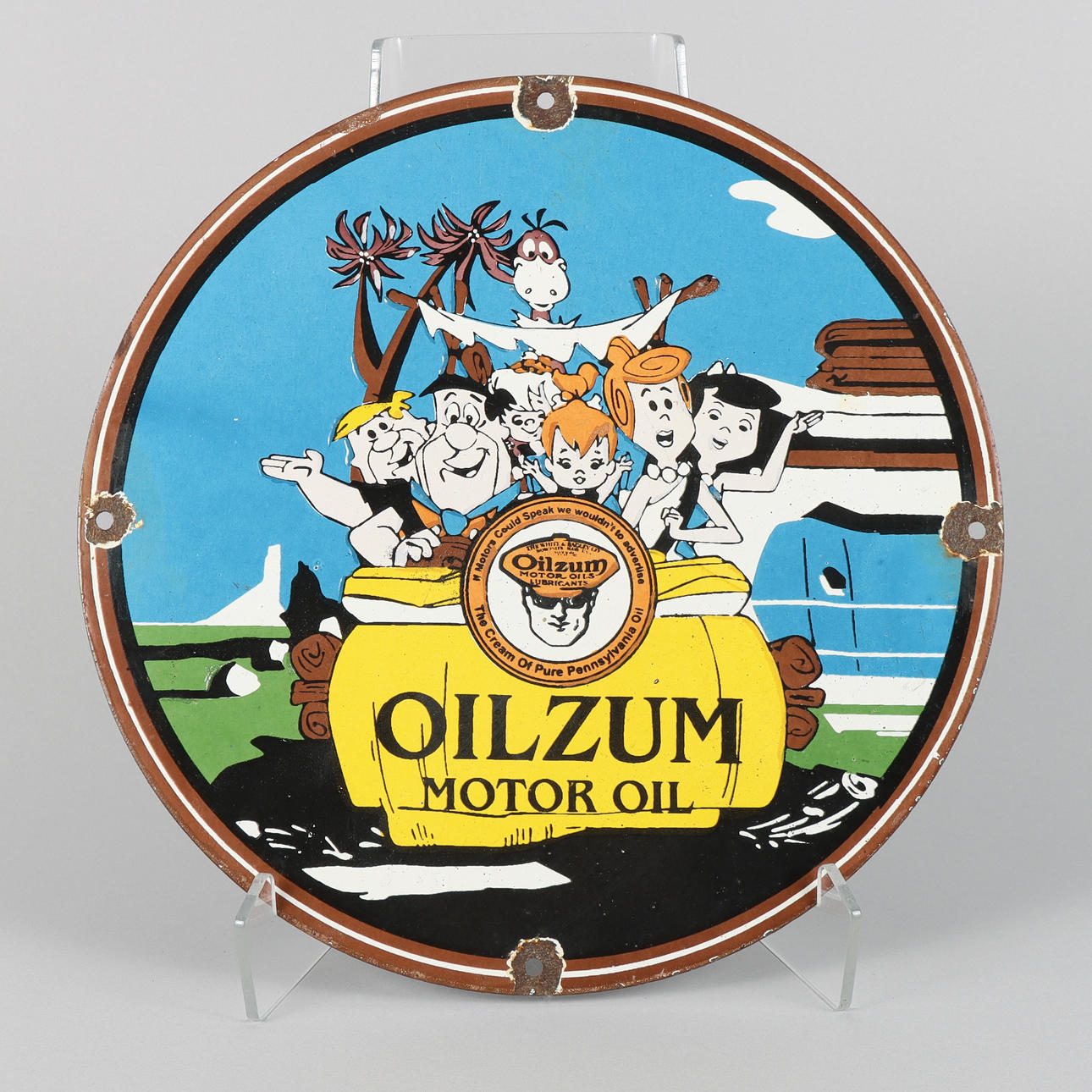 SIGN enameled sheet.